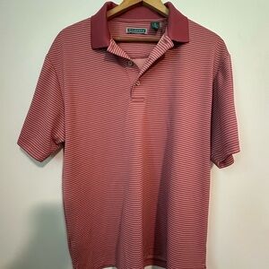 Cutter & Buck Men's Striped Polo Shirt - Red